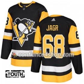Adidas Maillot de Hockey Pittsburgh Penguins Jaromir Jagr 68 2017-2018 Noir Authentic - Enfant